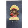Image 2 : Vintage Black Americana Chef Wall Hook and Chalkware Fruit Wall Plaques, Set of Five ( Some Small