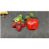 Image 3 : Vintage Black Americana Chef Wall Hook and Chalkware Fruit Wall Plaques, Set of Five ( Some Small