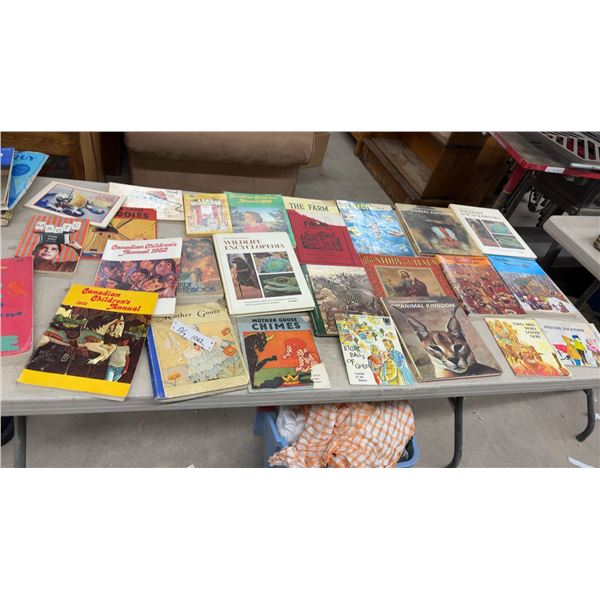 Vintage Children's Books Including Canadian Children's Annuals, Wildlife Encyclopedia and More