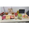 Image 1 : Vintage Collectibles Lot: Scottie Dog Bookends, Teddy Bear, Sheet Music, Recipe Box, and More