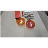 Image 5 : Carnival Glass Footed Bowls, Souvenir Spoons, Cutlery Set, Goblet and More