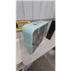 Image 5 : Vintage Lakewood Light Blue Metal 3-Blade Box Fan and Brown/Off-White Louvered Box Fan 2x