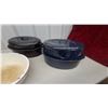 Image 2 : Vintage Enamelware Mixing Bowls and Oval Roasters with Lids