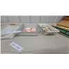 Image 5 : Pyrex Glass Baking Dishes, Marinex Loaf Pan and Tray, and General Electric Slicing Knife