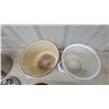 Image 7 : Stainless Steel Stockpot, Beige Enamelware Pot and White Enamelware Pot, All with Lids