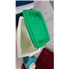 Image 7 : 2 Gott 34 Quart Coolers, Oscar by Coleman Cooler, Blue Insulated Jug and Red Thermos