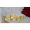 Image 6 : Vintage Lincoln Beautyware Cream Bread Box and 4-Piece Canister Set, 1950s-1960s