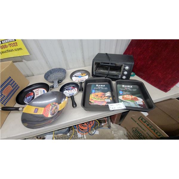 Meyer Wok, Xtra and Premiere Omelet Pans, Roma Roasting and Lasagna Pans, Toaster Oven and More