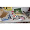 Image 1 : Coleman Green 2-Burner Propane Camp Stove, Propane Adapter Hose, Red Clamp Lamp and More