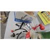 Image 6 : Coleman Green 2-Burner Propane Camp Stove, Propane Adapter Hose, Red Clamp Lamp and More