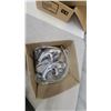 Image 2 : Chrome-Plated Two-Handle Bathroom Faucet Set with Cross Handles and Flexible Supply Lines Dust