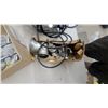 Image 5 : Chrome-Plated Two-Handle Bathroom Faucet Set with Cross Handles and Flexible Supply Lines Dust