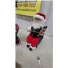 Image 2 : Animated Plush Santa With List, Musical Fiddle-Playing Santa in Rocker and Lighted Nativity Scene