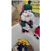 Image 3 : Animated Plush Santa With List, Musical Fiddle-Playing Santa in Rocker and Lighted Nativity Scene
