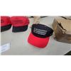 Image 2 : McSherry Auction Service Baseball Caps, Black with Red Brim and Red with Black Brim Never Worn