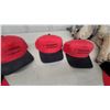 Image 3 : McSherry Auction Service Baseball Caps, Black with Red Brim and Red with Black Brim Never Worn