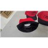 Image 5 : McSherry Auction Service Baseball Caps, Black with Red Brim and Red with Black Brim Never Worn