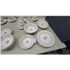 Image 2 : Vintage Wood.S Floral Bouquet Porcelain Dinnerware Set With Gold Scrollwork and Scalloped Edges 36x