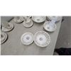 Image 3 : Vintage Wood.S Floral Bouquet Porcelain Dinnerware Set With Gold Scrollwork and Scalloped Edges 36x