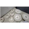 Image 5 : Vintage Wood.S Floral Bouquet Porcelain Dinnerware Set With Gold Scrollwork and Scalloped Edges 36x