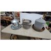 Image 1 : Galvanized Metal Chicken Waterer Feeder with Domed Lid and Bail Handle