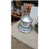 Image 2 : Galvanized Metal Chicken Waterer Feeder with Domed Lid and Bail Handle