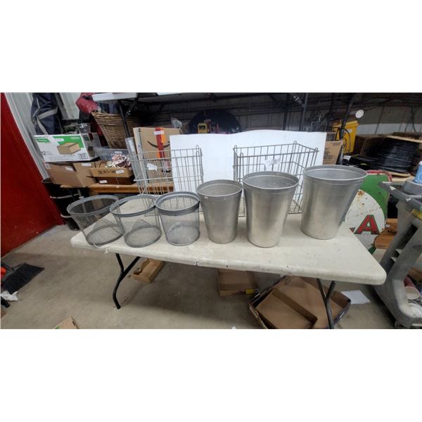 Galvanized Wire Mesh Minnow Traps Tapered Metal Funnels, and Multi-Tier Wire Display Racks and More