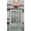 Image 4 : Antique Wooden Interior Door with 4 Glass Panes over 6 Panels, Green Painted Finish
