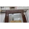 Image 2 : Vintage Wooden Door with Glass Panel, Brass Mail Slot, and Surface-Mounted Lock