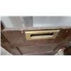 Image 6 : Vintage Wooden Door with Glass Panel, Brass Mail Slot, and Surface-Mounted Lock