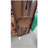 Image 3 : Brown Rectangular Folding Table with Wood-Grain Laminate Top and Metal Folding Legs 30 x 72"