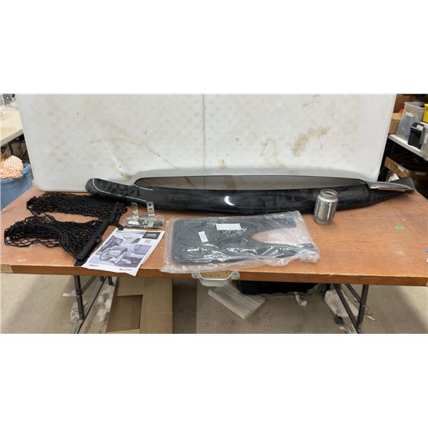 New Razorback Mud Flaps for F150 w/ Mounting Hardware and Brackets, Cargo Nets and 2 Bug Deflectors