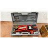 Image 5 : Floor Jack & Wood Box of Libby's Cans w/ Screws, Nails, & Fasteners