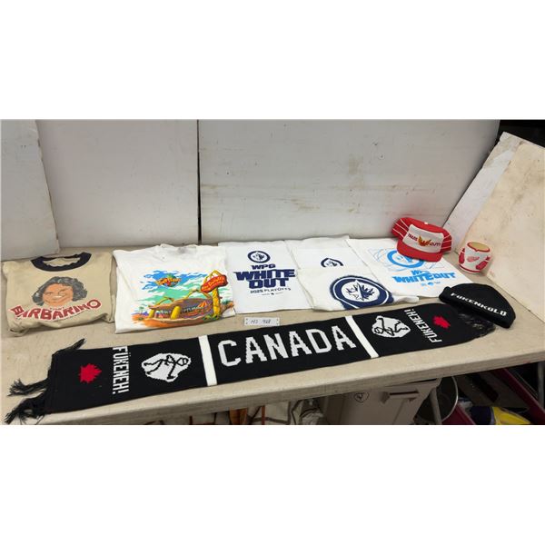 Winnipeg Jets Whiteout Towels, Vinny Barbarino Shirt, Flintstones McDonald's T-Shirt, Detroit Beer