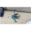 Image 3 : Spring Lock Boat Seat Pedestal, 2 Fishing Rods & 3 Reels, Rond's Marine Tumblers & Koozies, & More