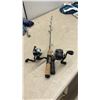 Image 8 : Spring Lock Boat Seat Pedestal, 2 Fishing Rods & 3 Reels, Rond's Marine Tumblers & Koozies, & More