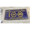 Image 3 : Vintage Ford Hubcap, 1967 Manitoba Centennial License Plate, Light Housing, and More