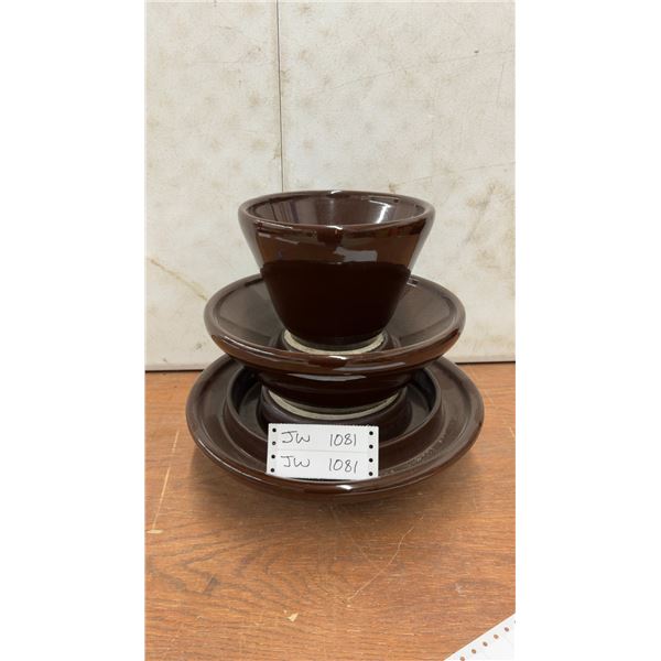 Large Brown Ceramic Insulator