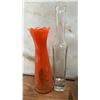 Image 3 : Assorted Decor: Pottery Ashtray, Orange Vase, Glass Bottle, Boot Planter, & More