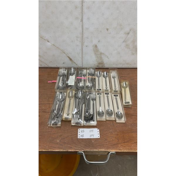 Cafe Noir Collection Flatware: Dinner Forks, Small Spoons, Salad Forks and More