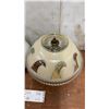 Image 5 : Ironstone China Pitcher (Has Cracks) and 2 Roof Lights w/ Glass Shades