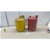 Image 2 : Two Vintage Metal Gas Cans: With "GASOLINE" Stenciled