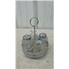 Image 8 : Vintage Condiment Coaster Sets, Strawberry Salt and Pepper Shakers, Brass Shakers in Velvet Box