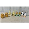 Image 3 : Collection of Novelty Bird Salt and Pepper Shakers Including Owls, Chickens, Ducks, and More