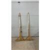 Image 1 : 2 Custom Horseshoe Game Rakes- 55.75" Tall