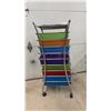 Image 4 : 9-Drawer Rolling Storage Cart with Chrome Frame