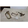 Image 1 : Lot of Three Antique Bugles, Brass and Silver-Plated Old and It Shows