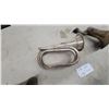 Image 5 : Lot of Three Antique Bugles, Brass and Silver-Plated Old and It Shows