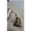 Image 7 : Lot of Three Antique Bugles, Brass and Silver-Plated Old and It Shows
