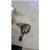 Image 8 : Lot of Three Antique Bugles, Brass and Silver-Plated Old and It Shows